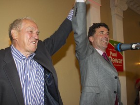 Former NDP leader Ed Broadbent liked Paul Dewar in 2011 and he likes him now, the party reported Saturday.