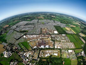 Aerial view of the Wacken Open Air metal festival, from the documentary Wacken: Louder Than Hell. (Publicity shot)