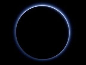The sky on Pluto is blue. NASA says so.