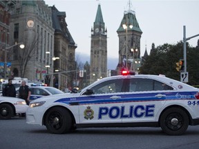 Police on the scene after the shooting last October of Cpl. Nathan Cirillo at the Cenotaph.