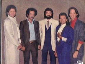 The two Gords are in the centre of this archival picture taken in the late 1980s with The Monkees. From left: Mickey Dolenz. Gord Kent, Gord Rhodes, Davy Jones and Peter Tork.