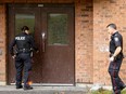 Police outside a school in Bells Corners