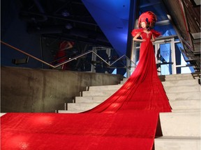 Danica Woychuk from Angie's Models and Talent was red carpet ready at Habitat for Humanity's Steel Toes and Stilettos gala, held at the Canadian War Museum on Saturday, October 17, 2015.