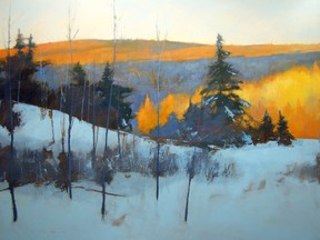 David Lidbetter, Madawaska Hills - Late Afternoon, oil on canvas, 36" x 54"