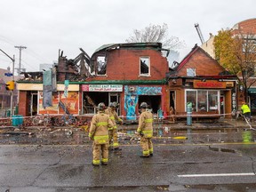 No one was injured in the fire at Somerset and Percy streets. Flames and smoke were visible for kilometres.