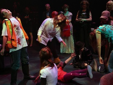 Flash mob dancers performed Michael Jackson's Thriller at the Halloween-themed ARTinis, an annual benefit soirée for the AOE Arts Council, held at the Shenkman Arts Centre on Thursday, October 29, 2015.