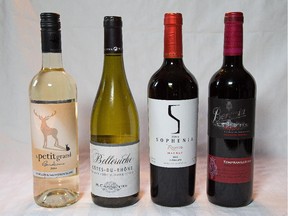 (From left) Petit Grand Bordeaux, Belleruche Cotes Du Rhone, Finca Sophenia Malbec, Beronia Rioja Tempranillo