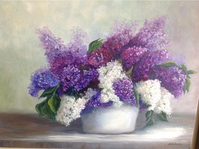 Mixed Lilacs by Sheila Goertzen, one of the artists in the Brockville Artists' Studio annual show and sale.