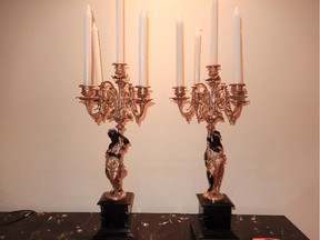 These hefty candelabra from the 1800s are worth about $1,000.