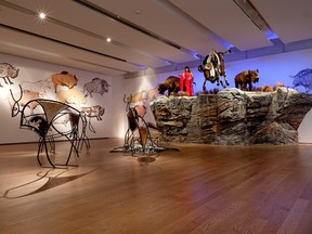 A view of The Rise and Fall of Civilization, by Kent Monkman, at the Gardiner Museum in Toronto. (Photo courtesy Gardiner Museum)