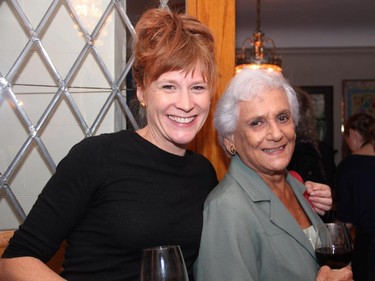 Jess Tomlin, executive director of The Match International Women's Fund, with the organization's patron, Shirley Greenberg, at a private event held Wednesday, October 28, 2015, to celebrate Greenberg's contributions.