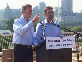 Ottawa Mayor Jim Watson and his Gatineau counterpart, Maxime Pedneaud-Jobin, want their cities to be able to name representatives to the National Capital Commission board.