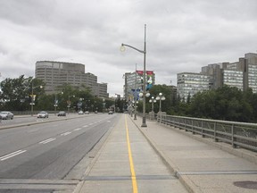 Portage Bridge between Ottawa and Gatineau.