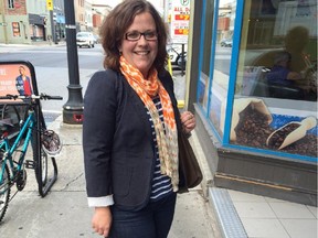 Emilie Taman, on the campaign trail for the New Democratic Party in Ottawa-Vanier in 2015.