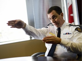 RCMP Assistant Commissioner Gilles Michaud speaks during the interview in his office in Ottawa on Thursday, Oct. 15, 2015.