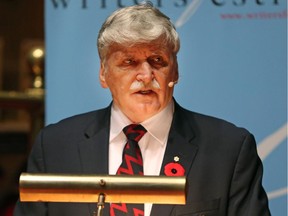 Romeo Daillaire spoke at the Writer's Festival evening about the 100th anniversary of On Flanders Field at the Centretown United Chuch.