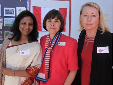 The International Women's Club of Ottawa held its annual September Tea on Tuesday, Sept. 15, at Orleans United Church. From left, Neelam Prakash (India), IWCO president Lia Mazzolin and Penny Tucker (New Zealand).