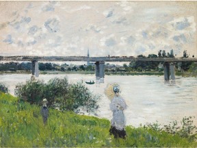 The Promenade with the Railroad Bridge, 1874, by Claude Monet on special exhibit at the National Gallery until Feb. 15, 2015.
