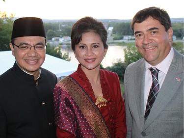 To mark the 70th anniversary of the independence of Indonesia, Ambassador Teuku Faizasyah and his wife, Andris Faizasyah, hosted a reception at their residence Sept. 9.