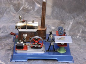 This working steam engine model produced smoke and sported a steam whistle.