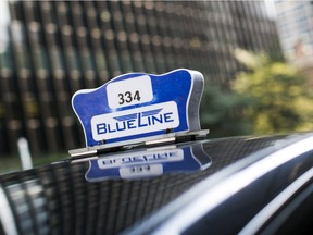 A Blue Line cab.