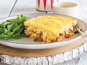 Comforting Chicken Tamale Pie from the 2016 Milk Calendar.