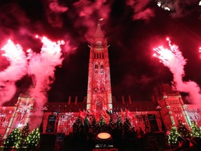 Christmas Lights Across Canada Illumination ceremony on Parliament Hill in Ottawa on Dec. 03, 2014.