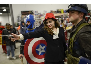 Cosplayers at Pop Expo on Saturday, Nov. 21, 2015.