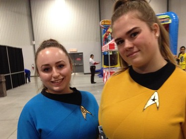 Emilie Lamoureux, 18, and Emma Suffron, 17, decided to go old school Star Wars to honour William Shatner, the Montreal-born actor who played Captain James T. Kirk. Shatner is this year's marquee attraction at Ottawa Pop Expo.
