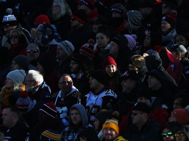 Fans during first half of the East Conference finals at TD Place in Ottawa, November 22, 2015.