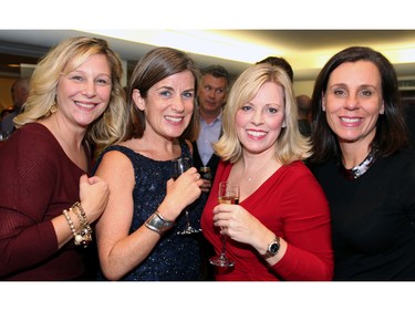 From left, Kellie Major, Jane Spiteri, Kathy Unsworth and Vanessa von Finckenstein attend An Unlikely Pairing: Adventures in Food Trucks and Fine Wines, held in support of Christie Lake Kids on Thursday, November 12, 2015, at Ashbury College in Rockcliffe Park. (Caroline Phillips / Ottawa Citizen)