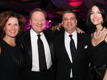 From left, Sandra Goldberg, board member with The Ottawa Hospital Foundation and national advisor with EY, with John Jussup, gala committee member Gary Zed, also with EY, and his partner, Arlie Koyman, at The Ottawa Hospital Gala, held at The Westin Ottawa on Saturday, November 21, 2015. (Caroline Phillips / Ottawa Citizen)