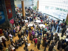 About a thousand people crowded into city hall last month for a meeting on how to sponsor refugees from Syria. Smaller community information meetings will be held over the next week.