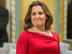 Minister of International Trade Chrystia Freeland as the Liberal government is sworn in at Rideau Hall.