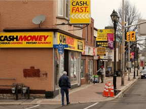 Payday loan outlets on Montreal Road in Vanier.