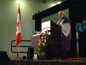 Mr. Justice Murray Sinclair addresses the Carleton convocation Saturday, Nov. 14.