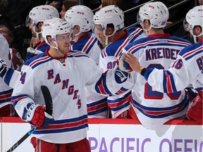 Swedish rookie Oscar Lindberg had seven goals in his first 14 games for the New York Rangers this season.