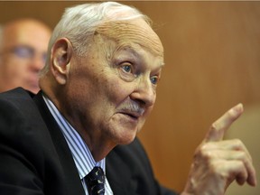 Maurice Strong is shown in a 2012 photo at an Ottawa conference. He died recently at the age of 86.