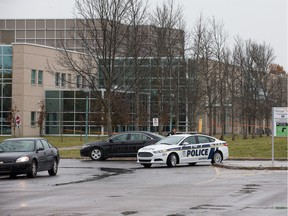 Heritage College in Gatineau was among the Outaouais schools closed Monday because of rotating strikes by Quebec public-sector union members. Police were at the College Oct. 28 after a bomb threat, one of several that have also closed some Outaouais schools in the last couple of weeks.