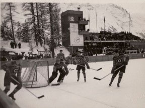 The RCAF Flyers, a hastily assembled hockey team, won the gold medal for Canada at the 1948 winter Olympics in St. Moritz, Switzerland.