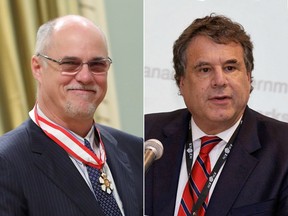 Stem cell scientist Michael Rudnicki, left, and Alain Beaudet, head of the Canadian Institute of Health Research.