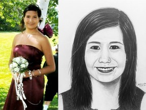 Maisy Odjick, left, disappeared from Maniwaki seven years ago. At right, an artist's conception of what she might look like now.