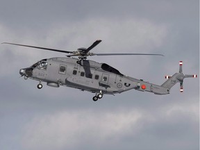 A CH-148 Cyclone maritime helicopter is seen during a training exercise at 12 Wing Shearwater near Dartmouth, N.S. on March 4, 2015.