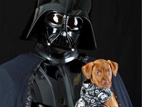 Darth Vader and a puppy.