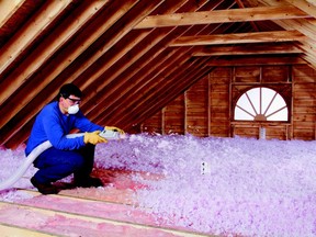The fastest way to add attic insulation yourself is by renting an insulation blower. Aim for at least 22 inches of insulation.