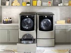 LG introduces the Twin Wash system that lets you wash two loads at once.