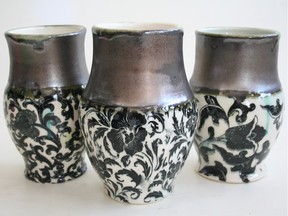 Porcelain vases by artist Diane Sullivan are one of the items at the Originals show.