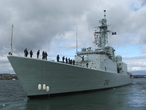 HMCS Athabaskan at Sydney, Nova Scotia.