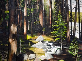 Gavin Lynch, Lake of the Woods, (2014, oil on canvas, 76 x 102 cm, City of Ottawa art collection)