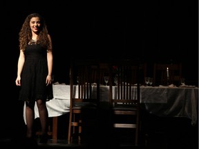 Oceanna Fata in a scene from St. Mark High School's Cappies production of The Dining Room.